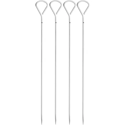 WMF BBQ Grillspieße Edelstahl 4-Teilig, 37 cm, spiedini di Frutta, Acciaio Inox 18/8
