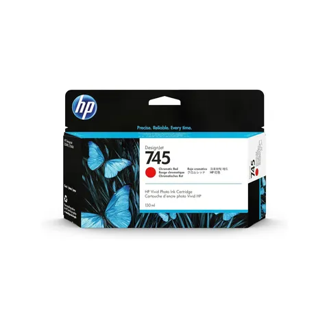 HP 745 F9K00A, Cartuccia Originale da 220 Pagine, Compatibile con DesignJet Z2600 e Z5600 44, Rosso