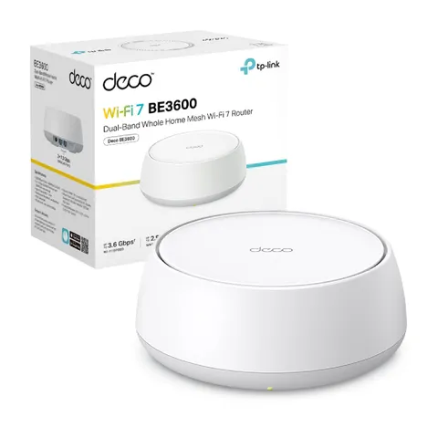 TP-Link WiFi 7 Deco BE3600 Sistema Mesh BE3600Mbps, 2 Porte Gigabit, 1pz