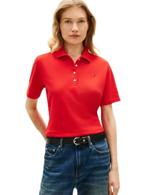 Tommy Hilfiger Polo Donna 1985 Reg Pique SS Ww0Ww43224, Arancione, S