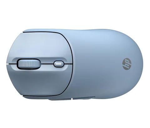 HP 400 Mouse Wireless Duale Bluetooth e USB 2.4 GHz, Clic Silenziosi, Sensore fino a 6000 DPI, Batteria fino a 24 mesi con 1 Pila AA, Design Ergonomico Ambidestro, Superficie Soft-Touch, Azzurro