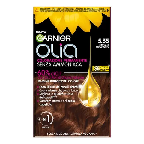Garnier Olia Tinta Capelli, Colorazione Permanente Senza Ammoniaca, Copre il 100% dei