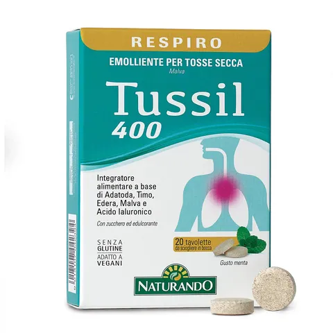 Naturando Respiro Tussil 400 Integratore alimentare per la tosse secca con Acido