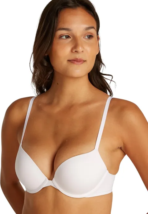 Calvin Klein Donna Reggiseno Scollato con Push-up, Bianco (White), 3A