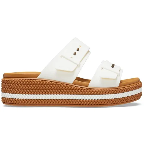 Crocs Brooklyn Woven Buckle, Sandali Donna, Chalk, 34/35 EU
