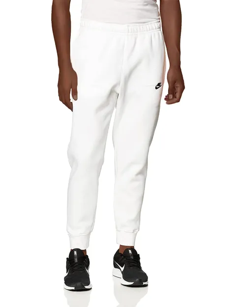 Nike BV2671-100 Nike Sportswear Club Fleece Pantaloni Sportivi Uomo White/White/Black