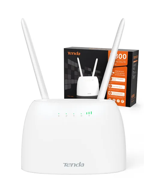 Tenda 4G06 4G VoLTE Cat4 Wireless 300Mbps Router, WiFi Router with SIM, 2 Removable