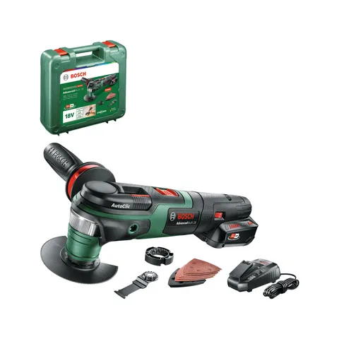 Bosch Home and Garden 0603104001 AdvancedMulti 18 Utensile Multifunzione a 1 Batteria, 18