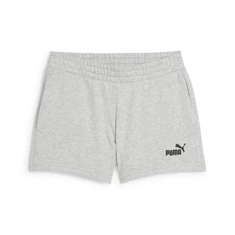 PUMA Ess Small No. 1 Logo 4'' Shorts TR, Pantaloncini Lavorati a Maglia Donna, Light Gray