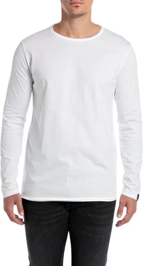 Replay Maglia a Maniche Lunghe da Uomo, vestibilità Normale, con Scollo Rotondo, 001