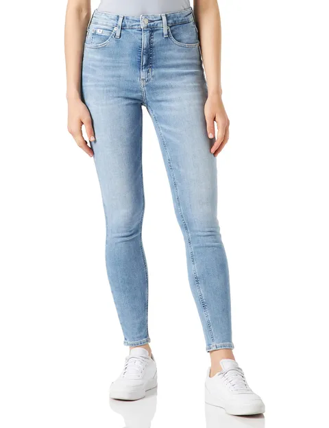 Calvin Klein Jeans High Rise Super Skinny Ankle J20J219334, Donna, Denim (Denim Light), 24W