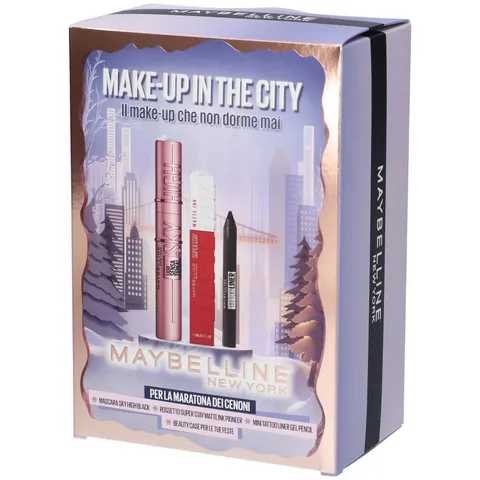 Maybelline New York Cofanetto Idea Regalo di Natale, Con Mascara, Mini Matita Occhi e