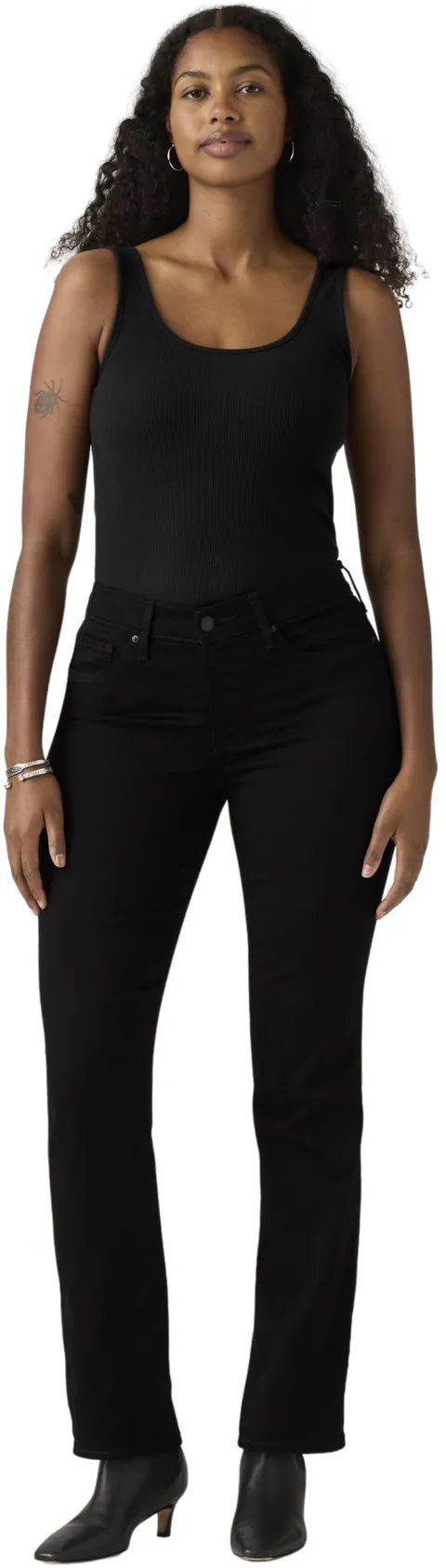 Levi's 314 Shaping Straight, Jeans Donna, Black and Black, 31W / 30L