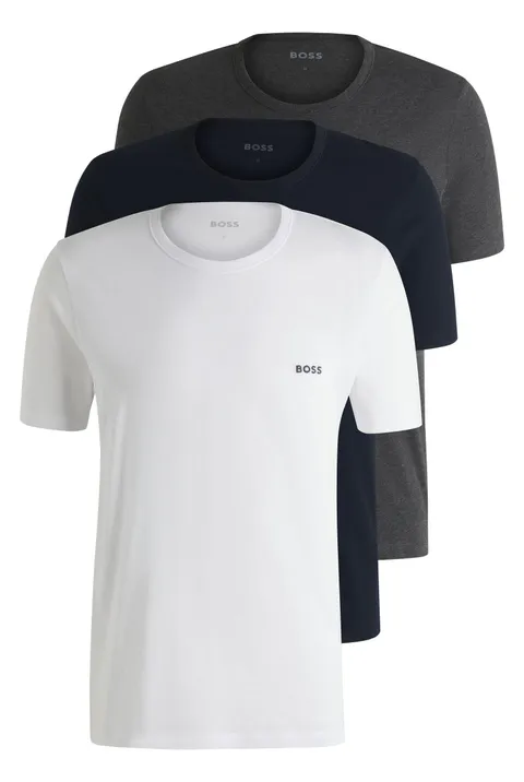 BOSS T-Shirt RN 3P Classic Maglietta, Open Miscellaneous 961, L (Pacco da 3) Uomo