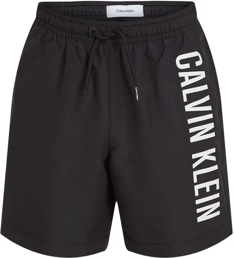Calvin Klein Bambino Pantaloncino da Bagno Medium Drawstring con Coulisse, Nero (Pvh Black), 8-10 Anni
