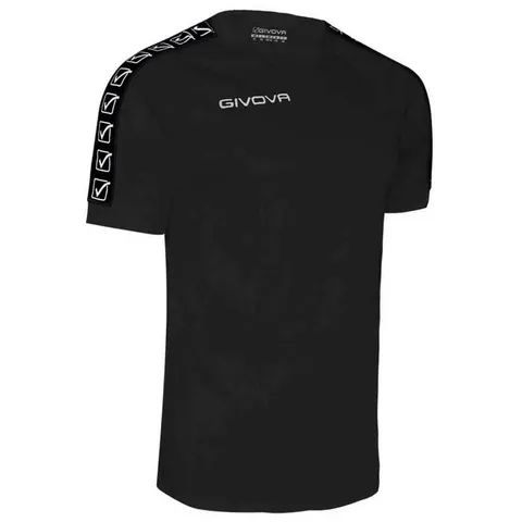 Givova Poly Band - Maglietta a Maniche Corte Unisex - Adulto, Nero, M