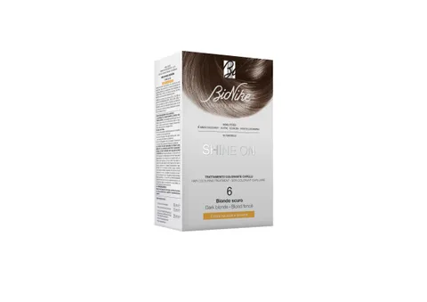 Bionike Shine On - Trattamento Colorante Capelli N.6 Biondo Scuro, Kit Tinta per Cute