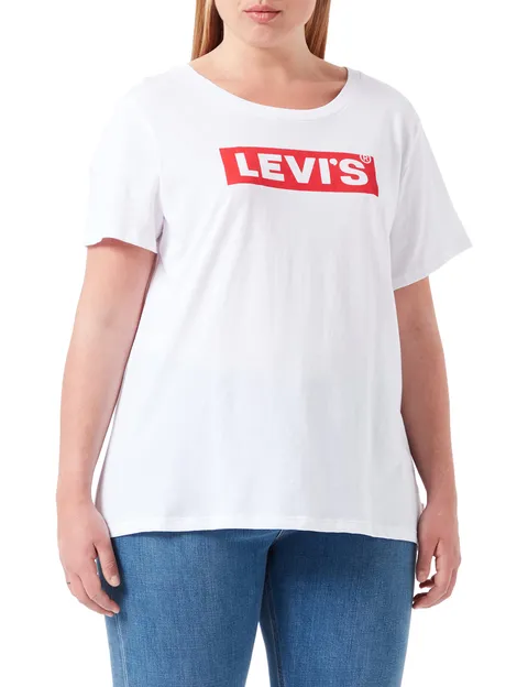 Levi's Plus Size Perfect Tee, T-shirt Donna, Box Tab White+, 1XL