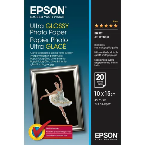 Epson C13S041926 Ultra Gloss Photo Paper 300G 20 A6 10 x 15 cm (A6) Carta fotografica
