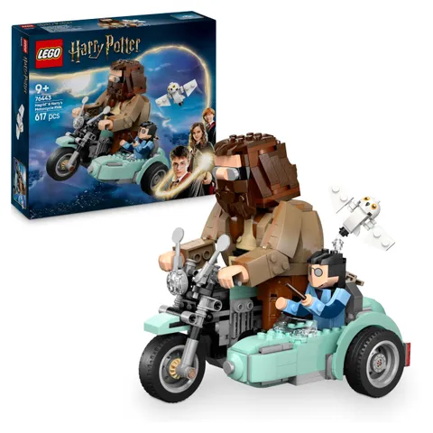 LEGO Harry Potter Giro sul Sidecar di Hagrid e Harry - Moto Giocattolo da Esposizione con