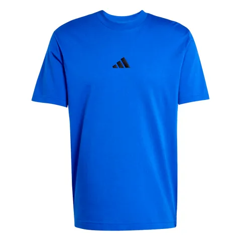 adidas Uomo Essentials Small Logo Single Jersey Shirt, Team Royal Blue/Black, XXL