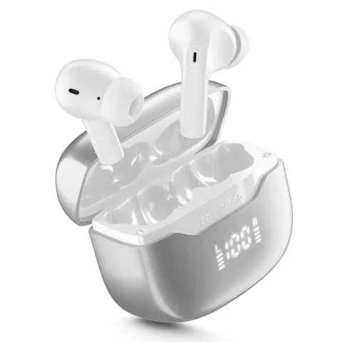 cellularline KEY PRO Auricolari In-Ear con ENC, 4 Microfoni, Display LED, Multipoint