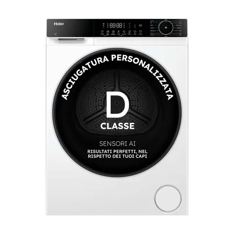Haier X Serie 5 Asciugatrice 9 Kg a Pompa di Calore, Libera Installazione, Classe D