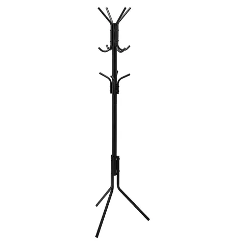 Amazon Basics Appendiabiti in metallo, Nero, 49.5 x 49.5 x 169 cm (L x W x H)