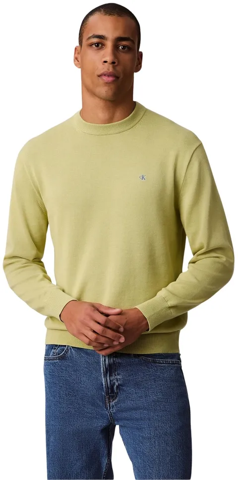 Calvin Klein LS Ez Cotton Crewnk Sweater 12Gg Lv04Rc309G, Maglione, Uomo, Beige (Winter Pear), XL