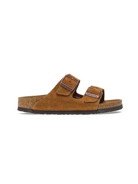 Birkenstock 1009527 Arizona SFB mink, Suede Leather Pianelle Uomo, Mink EU 41