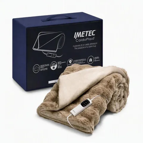 Imetec CaldoPlaid Adapto Pelliccia Effetto Nuvola Riscaldabile 160x120
