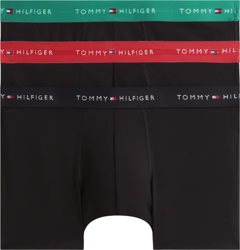 Tommy Hilfiger Men 3P Trunk WB Um0Um03890 Trunk, Black (B//Alaskan Green/Med Red/Black), M