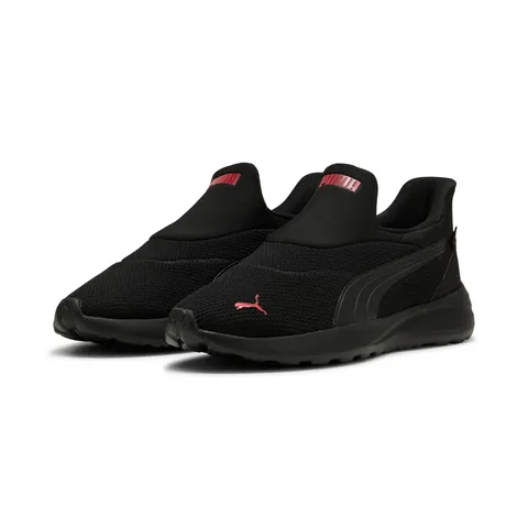 PUMA Sneaker Softride Cosmic Sliptech Unisex, Puma Nero PUMA Nero PUMA Rosso, 48.5 EU