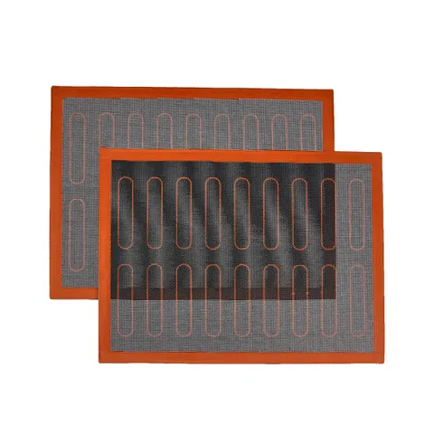 Amazon Basics Rettangolare tappetini da forno in silicone perforati antiaderenti, per