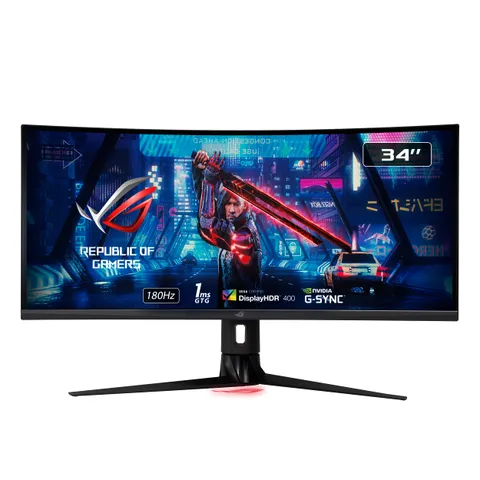 ASUS ROG Strix XG349C Monitor Gaming Curvo 34”, Uwqhd (3440x1440), Fino a 180Hz, Fast