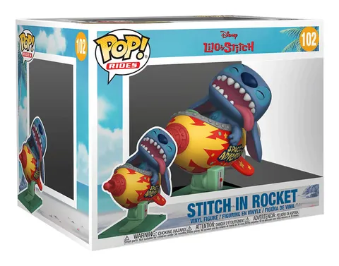 Funko Pop! Rides Super Deluxe: Disney Stitch Rocket - Disney: Lilo & Stitch - Figura in