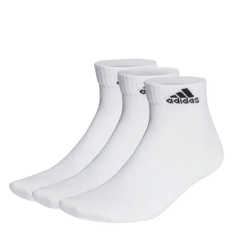 adidas Unisex - Adulto Thin and Light Ankle Socks 3 Pairs, White / Black, 4.5-6