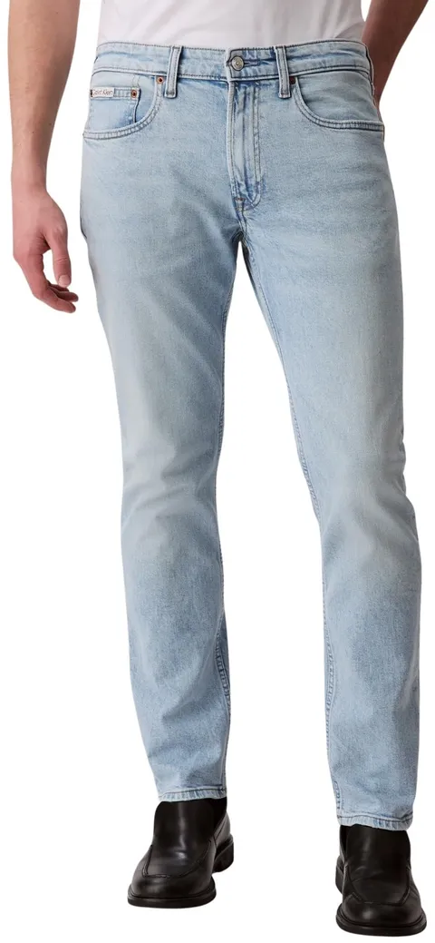 Calvin Klein Uomo Jeans Marbled Beacon Slim Fit, Blu (Marbled Beacon), 33W/32L