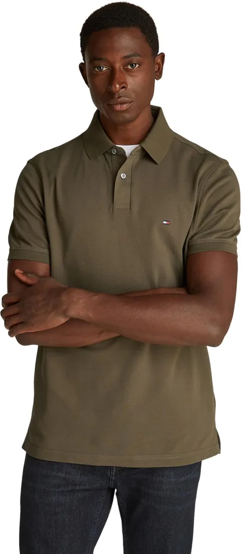Tommy Hilfiger Uomo Maglietta Polo Maniche Corte 1985 Regular Fit, Verde (Army Green), XXL