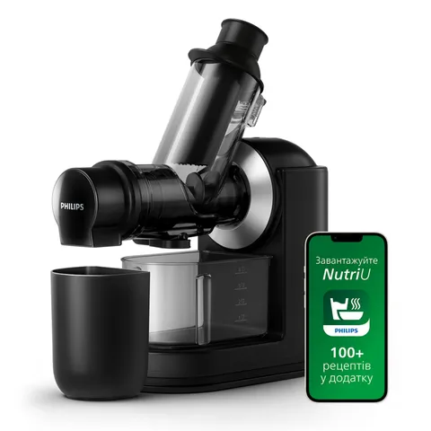 Philips Hr1889/70 Estrattore di Succo Viva Collection Nero Con Lock Cromato, Apertura