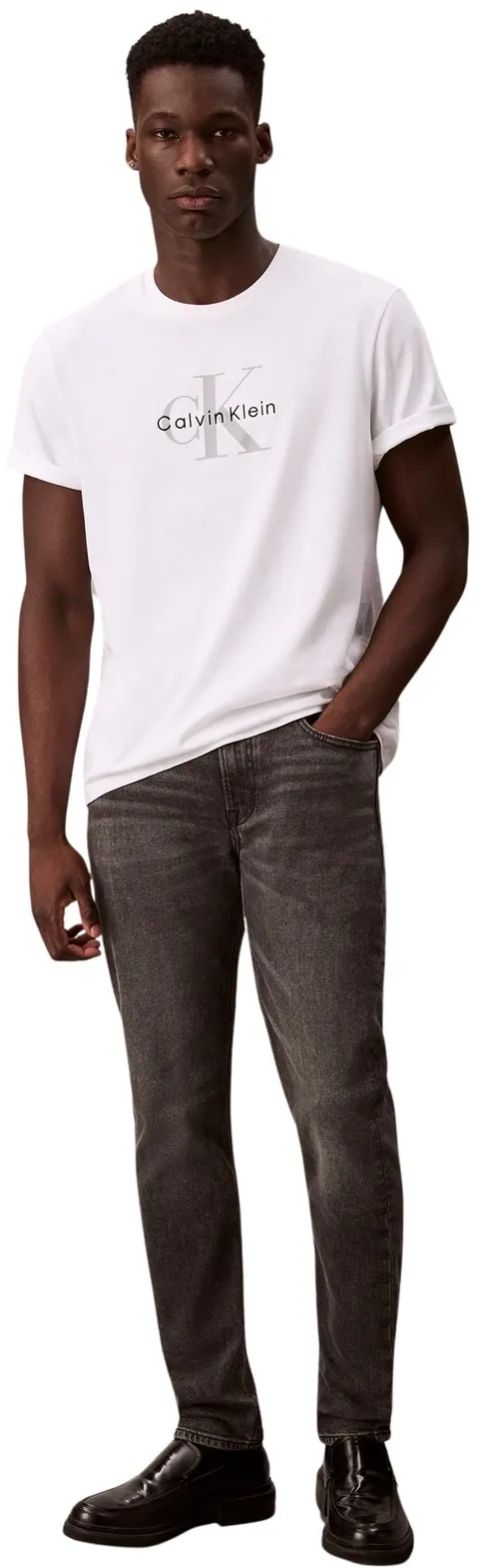 Calvin Klein Uomo Jeans Taper Hearst Grey Slim Fit, Grigio (Hearst Grey), 30W/38L