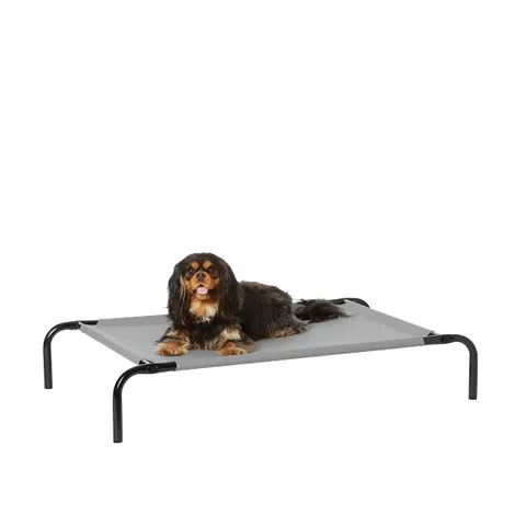 Amazon Basics Cane Lettino rialzato rinfrescante per animali domestici, stoffa, Misura S