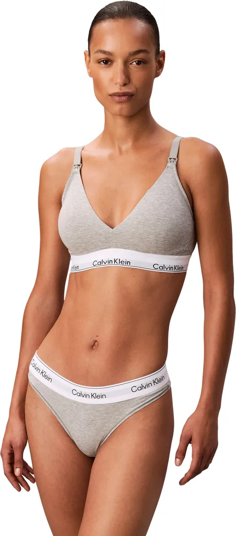 Calvin Klein Donna Reggiseno Allattamento Lightly Lined Bralette, Grigio (Grey Heather)
