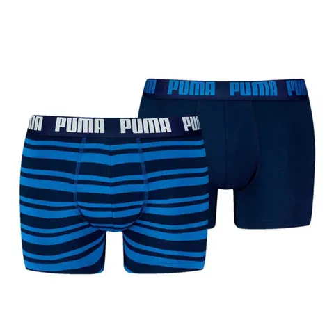PUMA Everyday Striped Boxers 2P, Biancheria Intima Uomo, True Blue Combo - New, M