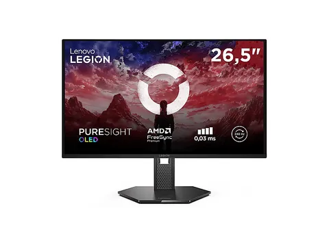 Lenovo Legion 27Q-10 QD-OLED | 26,5" Monitor Gaming PureSight QHD (2560X1440), 240Hz, 0.03 ms, HDMI 2.1, DP 1.4, AMD Freesync Premium, HDR10, VESA 100x100