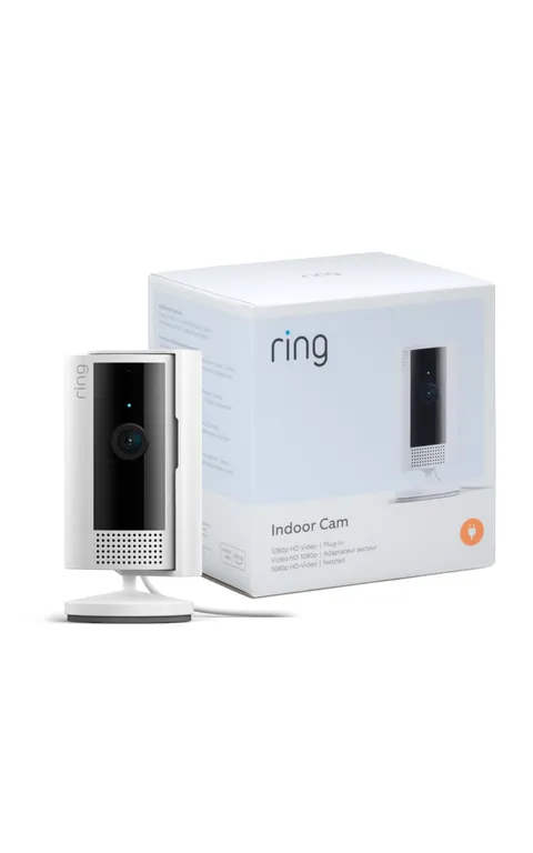 Ring videocamera interna (Indoor Camera 2ª gen.) | Telecamera di sorveglianza per animali domestici | Audio bidirezionale, copertura per la privacy, fai-da-te | Ring Home: 30 gg. prova gratuita