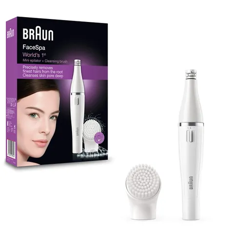 Braun FaceSpa 810 Epilatore Donna per il Viso con Spazzola di Pulizia per Epilare e