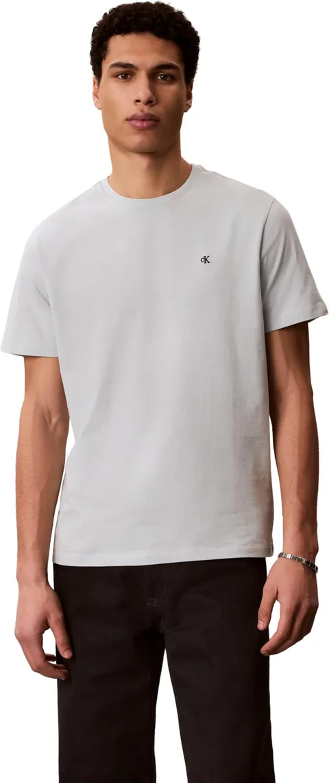 Calvin Klein Uomo T-Shirt Maniche Corte Classic Monogram Tee con Scollo Rotondo, Turchese