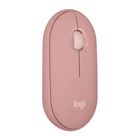 Logitech Pebble Mouse 2 M350s wireless Bluetooth sottile, portatile, leggero, personalizzabile, clic discreti, Easy-Switch per Windows, macOS, iPadOS, Android, Chrome OS - Rosa