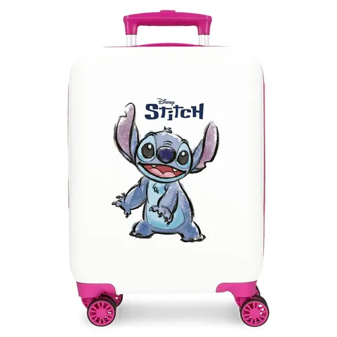 Joumma Disney Adorable Stitch Valigia da cabina bianca 33 x 50 x 20 cm Rigido 2 kg